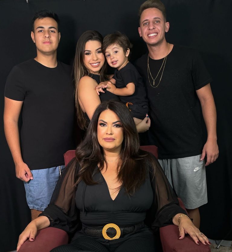 Sandra Blants e sua família